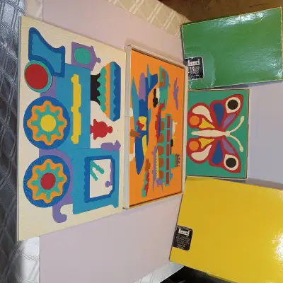 Vintage Lauri Foam Puzzles Set of 3    Butterfly  Train   Plane, View more