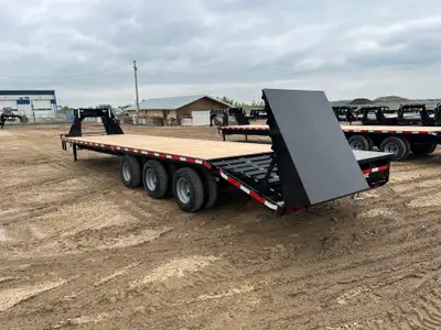 NEW 2027 SWS 8.5 x 34' Gooseneck Trailer Tri Dual Axle 3 x 10,000 lb Axles w/ Electric Brakes on all...