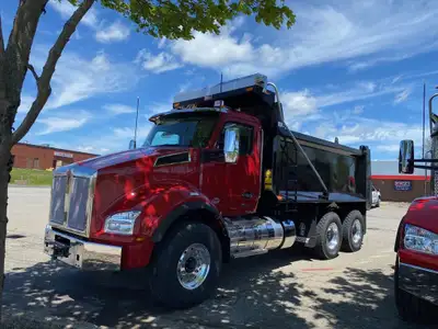 2026 RED TANDEM T880 WITH 15.5' BIBEAU DUMP 2026 Kenworth T880 ...