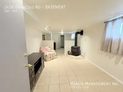 Welcome to 2426 Francois (Lower), a very spacious 1-bedroom, 1-bathroom lower unit located in a well...