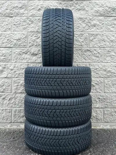 Winter / Snow Pirelli Scorpion 21 Staggered Tires. 2x 265 40 21 & 2x 295 35 21 (99%). Fits: Porsche...