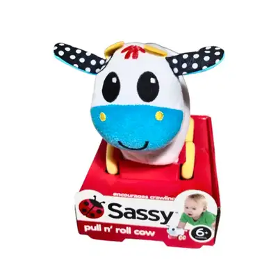 Sassy Kids Pull and Roll Cow Toy, View more