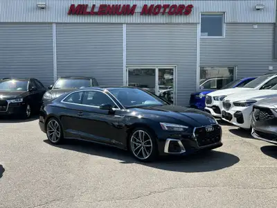 HAIL SALE!!! 2020 AUDI A5 PRESTIGE S-LINE QUATTTRO AWD COUPE, 2.0T AUTOMATIC, BLACK EXTERIOR WITH FU...