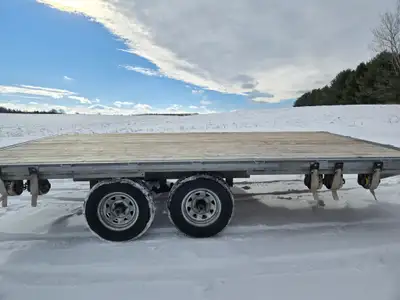 16' 5 ton galvanized deck over with ramps tie downs 15" wheels ...