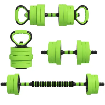 Soozier 44lbs 4-in-1 Adjustable Weight Dumbbell Set, Barbell, Ke, View more