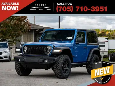 Welcome to Barrie Dodge Chrysler Jeep. The 2026 Jeep Wrangler is a bold, new 4x4 SUV designed for dr...
