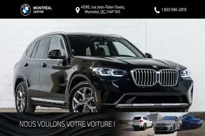 *English below* *Français:* Ce X3 xDrive30i de 37131 km, provenant d'un seul propriétaire ayant effe...