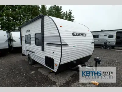 Sunset Park RV Sun Lite 18RD travel trailer highlights: Front Murphy-Style Bed Booth Dinette Private...