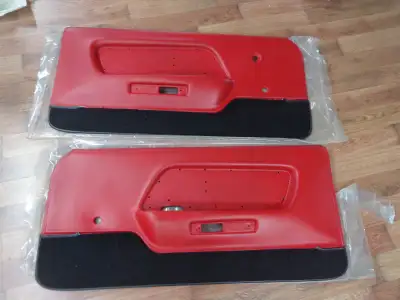 This is a set of Dashes Direct Vermilion with Black 1970 Mustang door panels. They are new but the o...