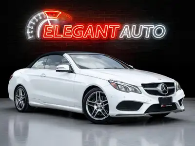 2017 Mercedes Benz E-400 Cabriolet AMG Sport White Exterior on Dark Brown Interior comes with Naviga...