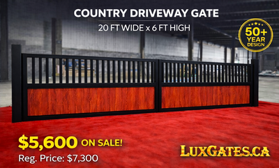 Country Estate Driveway Gate!  Aluminum Gate with Steel Inserts!, View more