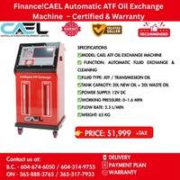 Finance! CAEL Automatic ATF Oil Exchange Machine  – Certified Richmond Greater Vancouver Area Prévisualiser