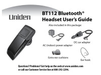 Uniden BT112 Bluetooth Headset