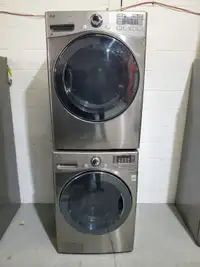 LG Washer Dryer stackable 27″ DLEX3570V & WM3570HVA Used
