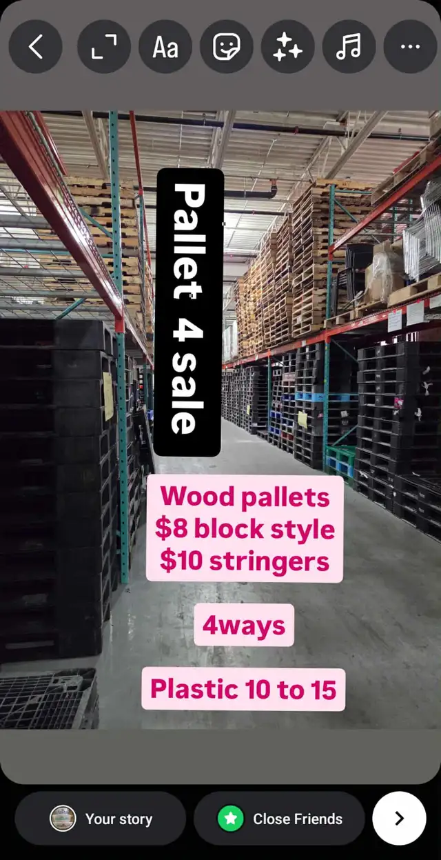 we have wooden or plastic pallets in door use outdoor use 48x40+ in Outdoor Tools & Storage in Mississauga / Peel Region - Image 9