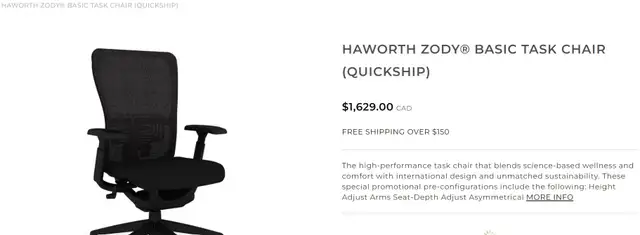 Haworth Zody Ergonomic Chair-ergoCentric airCentric 3 Task Chair62864361618818123
