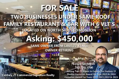 For Sale - Family Restaurant , Bar With 6 VLT's In Edmonton, View more