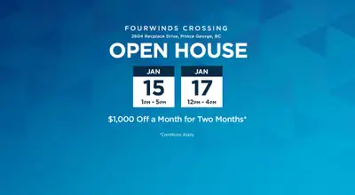 OPEN HOUSE EVENT: Thursday, January 15th from 1pm - 5pm Saturday, January 17th from 12pm - 4pm Fourw...