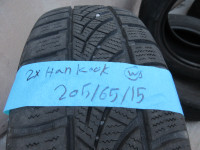 2 tires of Hankook 205/65/15 winter tires for sale