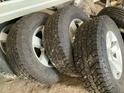 225/65/16 on ford escape rims $400. 245/65/17 on envoy rims $400 265/70/17 tires on dodge rims $1000...