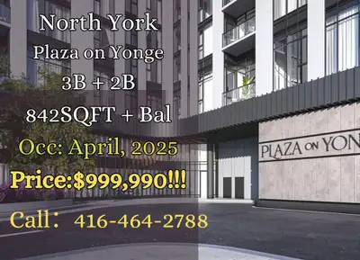 Plaza on Yonge | Spacious 3-Bedroom Condo in Prime Location! Location: Yonge St & Finch Ave, Toronto...