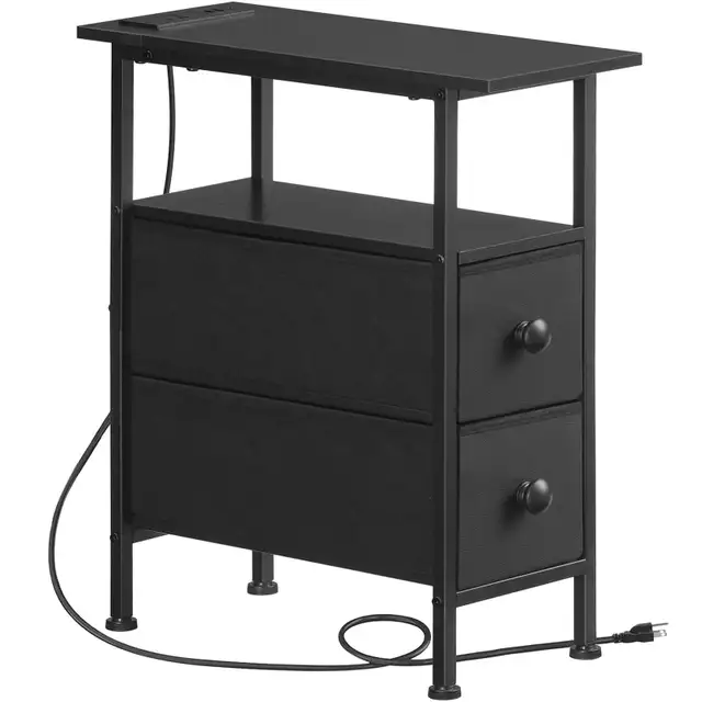 New HOOBRO End Table with Charging Station... ID# 67263007358914819120