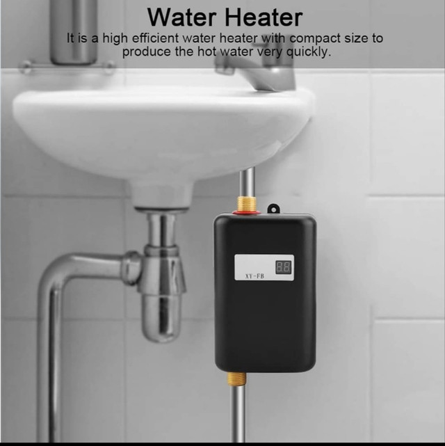 110V 3000W Mini Electric Tankless Instant Hot Water Heater with in Bathwares in Gatineau - Image 3