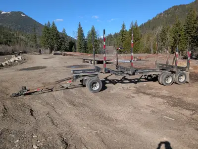 2008 PEERLESS 30 FT. 3 AXLE WAGON LOG TRAILER - Pintle Hitch, 8 Ft. 6 In. Log Bunks, Leaf Spring Fro...