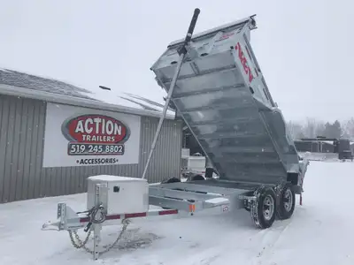 N&N STORM SERIES 6'x12' TANDEM AXLE GALVANIZED DUMP TRAILER: 5 TON Why settle for less when you can...