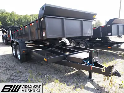 Canada Trailers Dump Trailer with Ramp kit 6.9ft by 14ft. GVWR 14000lbs. See more inventory online a...