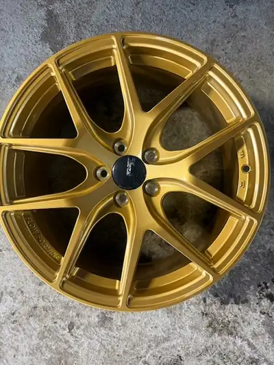 18x8 5-108 40 72.6 hub fast fc04 gold rim $500.00 for set plus tax -rims are new