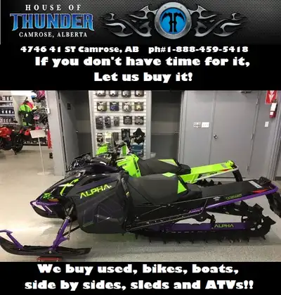Looking to sell your sled? We're looking to expand our used snowmobile inventory. Call Broker's Mari...