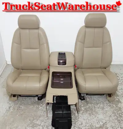 call or text 905-259-8027 or email truckseatwarehouse@gmail.com Tan cashmere colored leather front s...