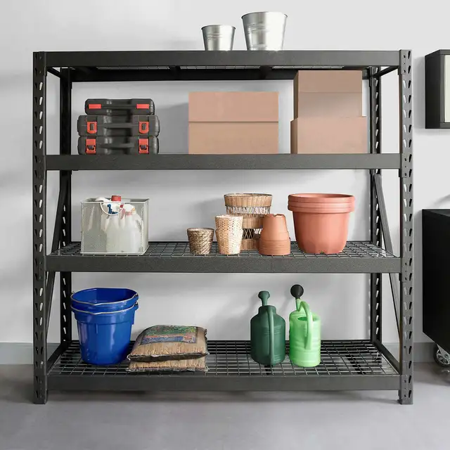 NEW 4 LAYER STEEL RACKING GARAGE STORAGE SHELVING RACK RS1066 in Storage & Organization in Prince Albert - Image 2