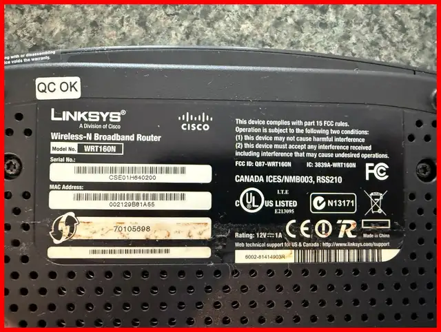 Routeur Linksys WRT160N in Networking in Saguenay - Image 3