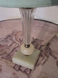 VINTAGE DESK LAMP WITH ONYX BASE AND PRESSED GLASS FOOT City of Montréal Greater Montréal Preview