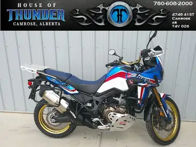 The 2019 Honda Africa Twin is a versatile adventure bike built for both rugged off-road trails and l...