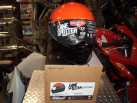 biltwell lane splitter helmet black &amp; orange