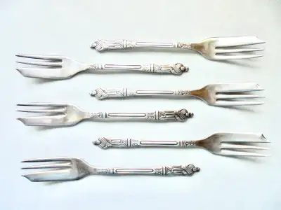 SHEFFIELD  PASTRY  FORKS (x), View more