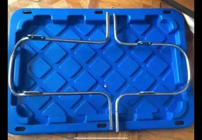 1952 Harley-Davidson K Model Buco Royalite Bubblebag Mounts Brackets $200CAD matched set HD Genuine...