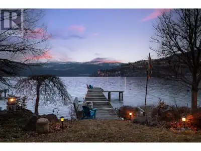 A rare opportunity to own a custom gated waterfront estate on 0.70 acres of Okanagan Lake shoreline....