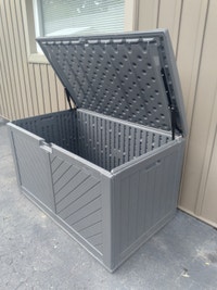Suncast deck box, $75