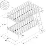 NEW TWIN OVER TWIN METAL FRAME BUNK BED 666931 in Other in Red Deer - Image 7