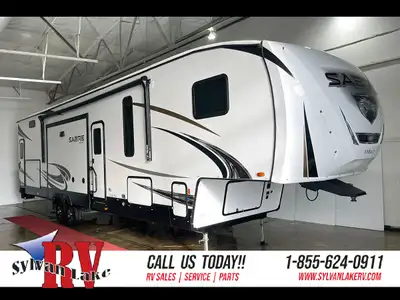The 2022 Forest River Sabre Cobalt 38DBQ delivers a residential, comfort-driven experience that feel...