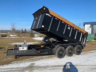 *Used 2024 83" x 14' Triple Axle Dump Trailer, High Sides, 21k in Cargo & Utility Trailers in Calgary - Image 4