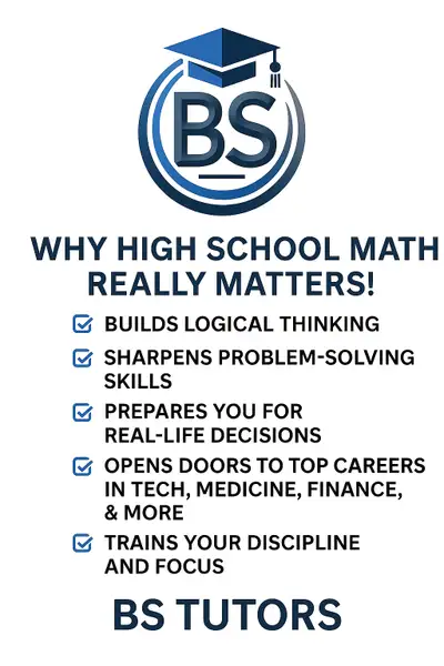 High School Math Tutor – In-Person & Online | BS Tutors Struggling with high school math? We can hel...