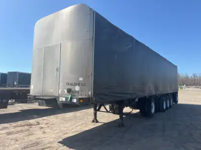 2006 Manac 48 ft Long 5 axles Curtain Side Trailer Spring Suspension Five axles Lift 1st and 5th- Ax...