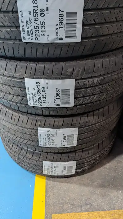 SET OF 4X BRIDGESTONE ALENZA SPORT AS TAG # 19687 Size: 235/65R18 235/65R18 Excellent condition Pres...