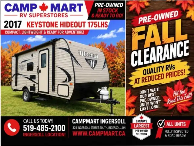 2017 Keystone RV Hideout Single Axle 175LHS in Travel Trailers & Campers in Woodstock - Image 2