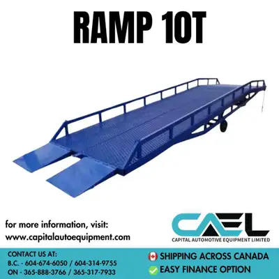 Brand new dock ramp (10 tons ) is often used with forklift to load and unload cargo from trucks or c...